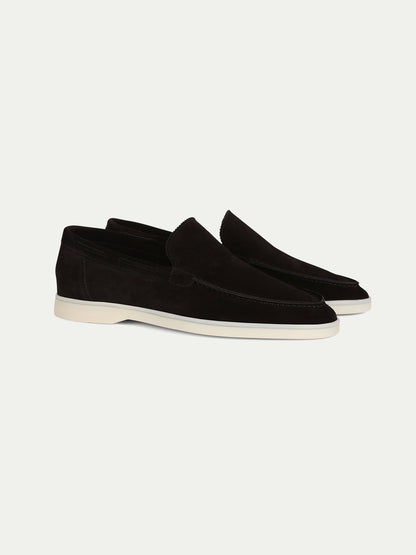 Loafers i mocka i yachtstil
