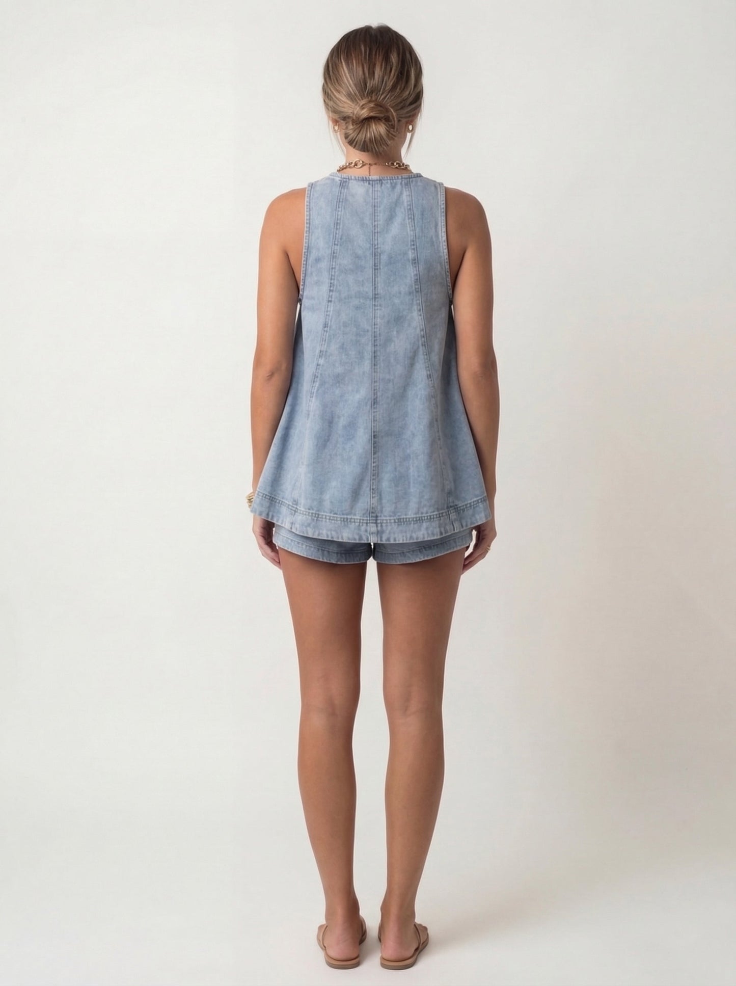 Tvådelat denim-set