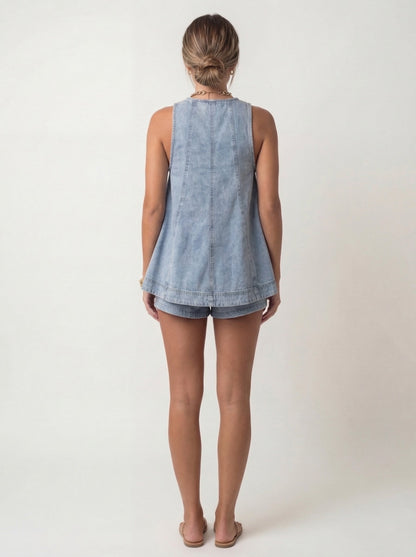 Tvådelat denim-set
