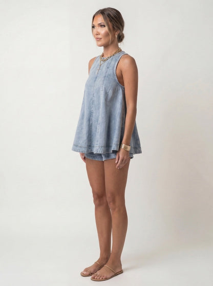 Tvådelat denim-set